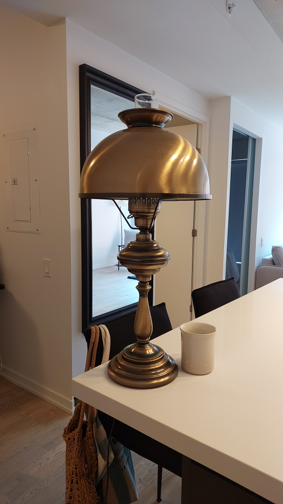 Brass Lamp With Patina thumbnail