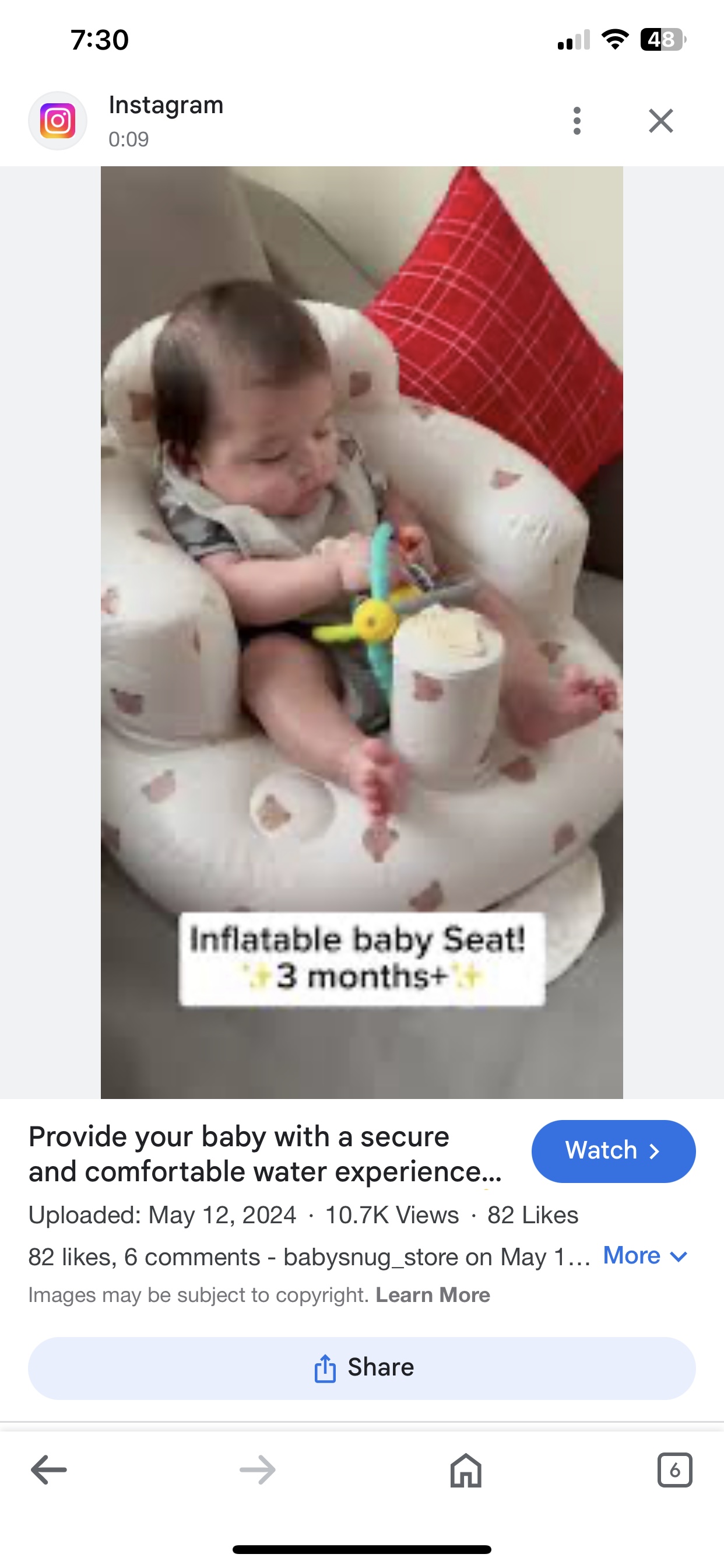 Baby seat $20 and baby swaddle sleep$10😴 ⚽️