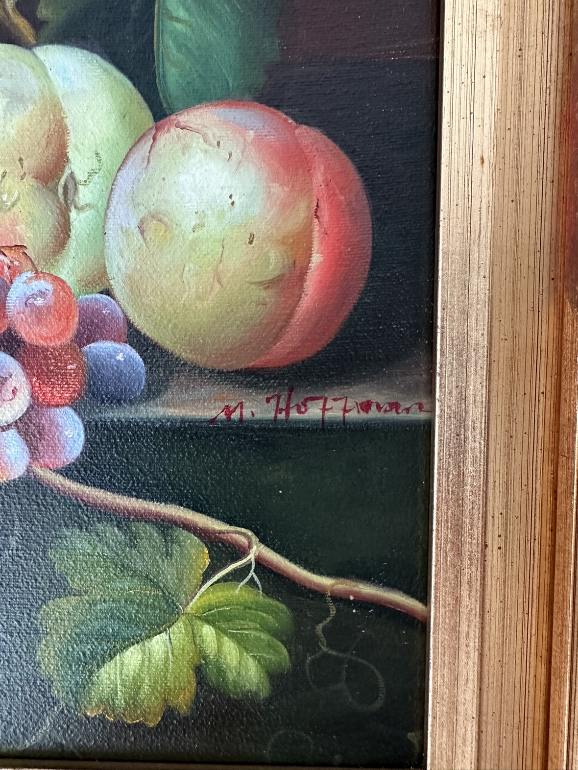 Fruit Oil Painting with gold frame - photo 3