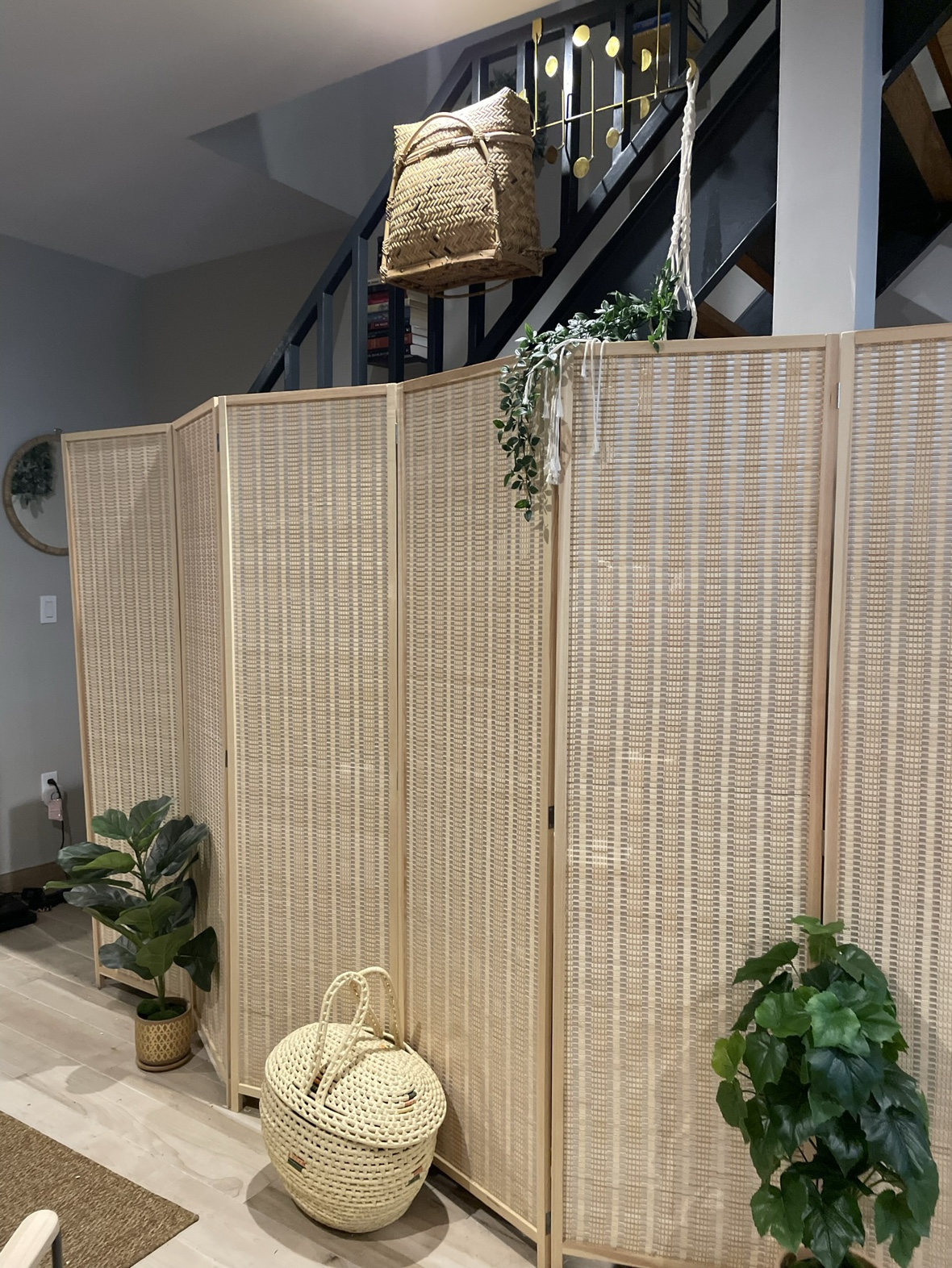 Bamboo room divider/privacy screen
