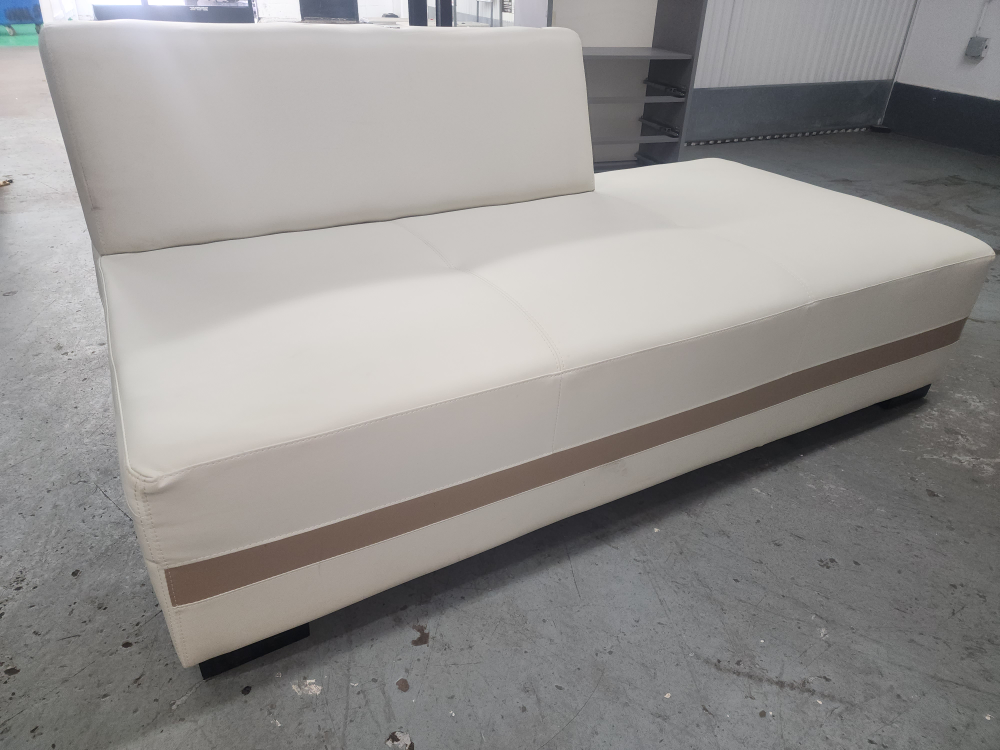 Faux Leather Sectional Sofa with Ottoman - photo 4