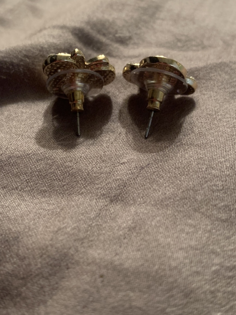 Diamond and gold Minnie Mouse earrings - photo 2