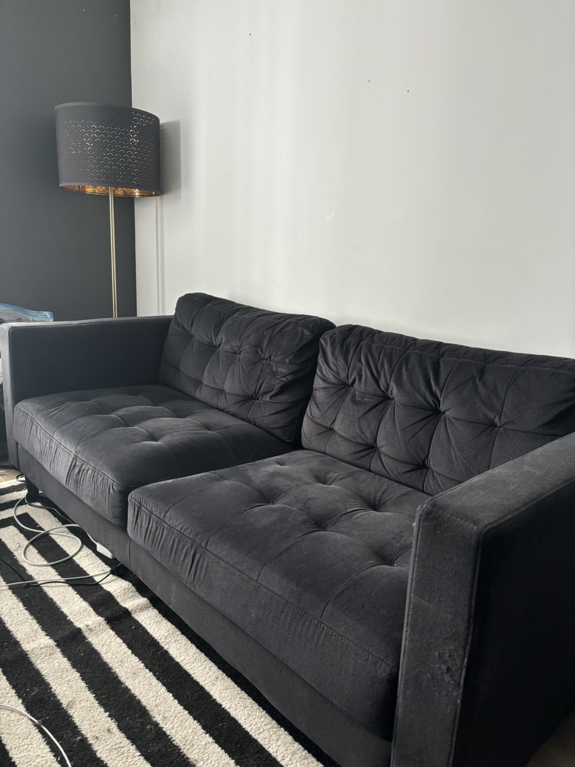 Leon’s Anthena Black Sofa thumbnail