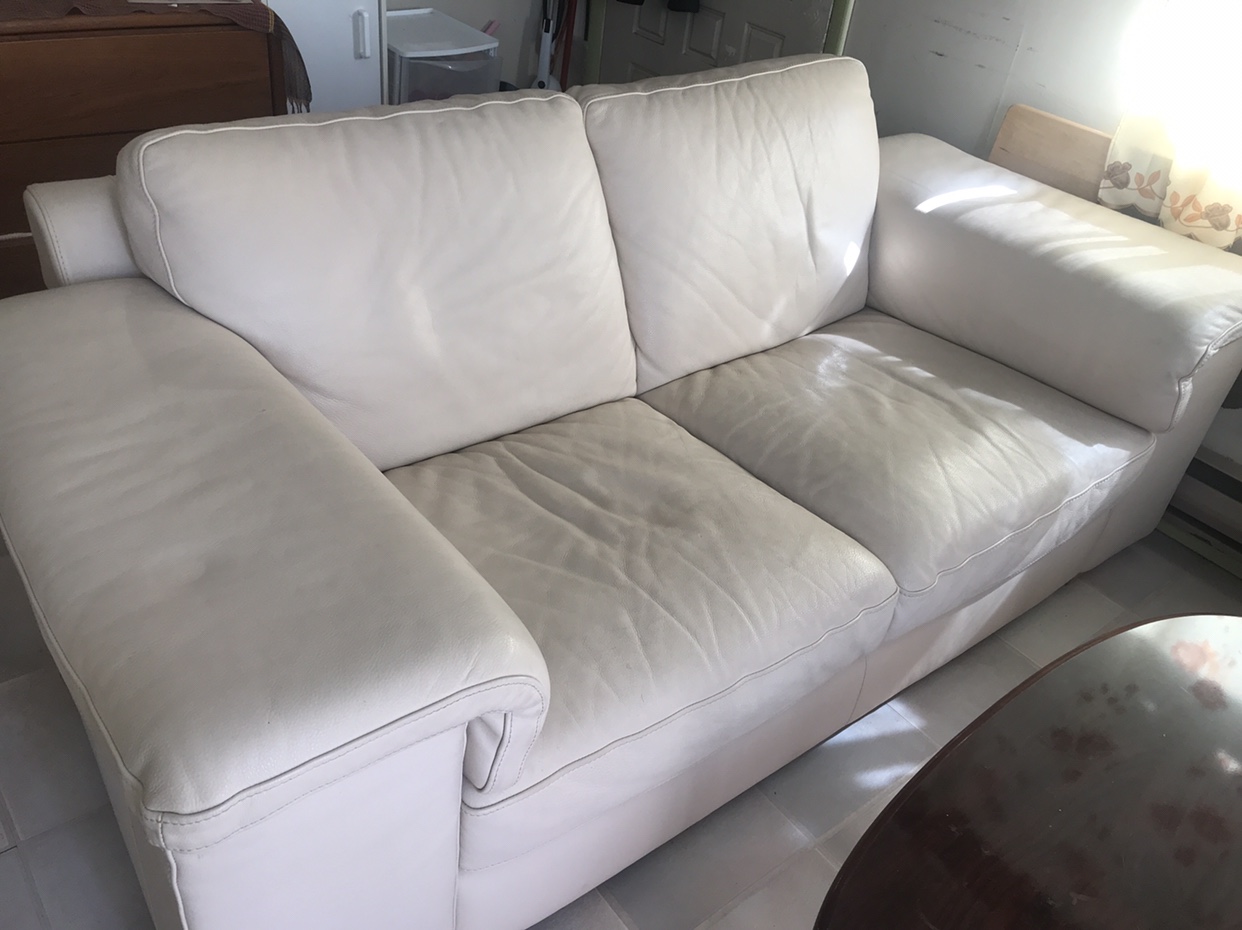 FREE White Italian Leather sofa