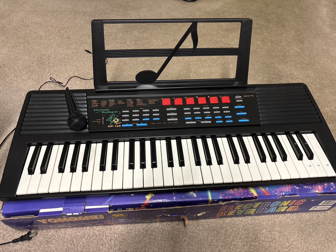 Electronic keyboard thumbnail