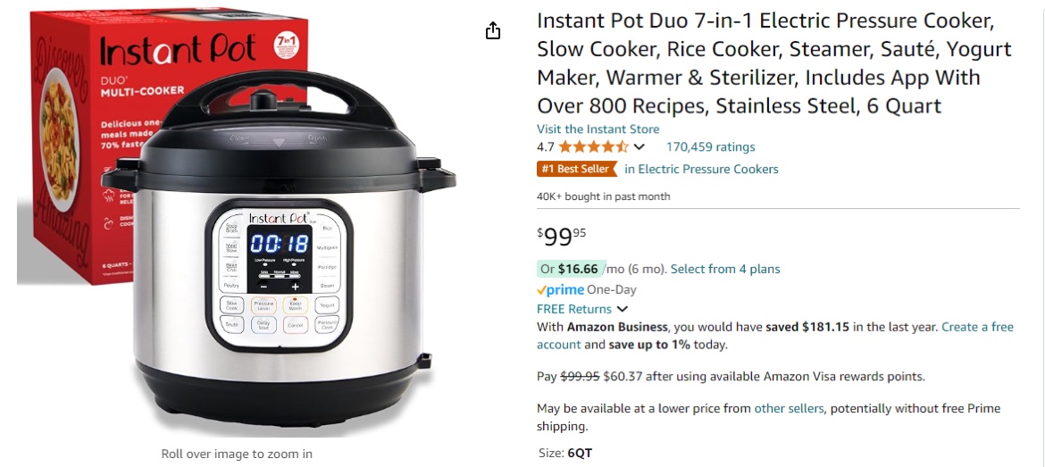 Instant Pot Duo 7-in-1 6 Quart Pressure - photo 4