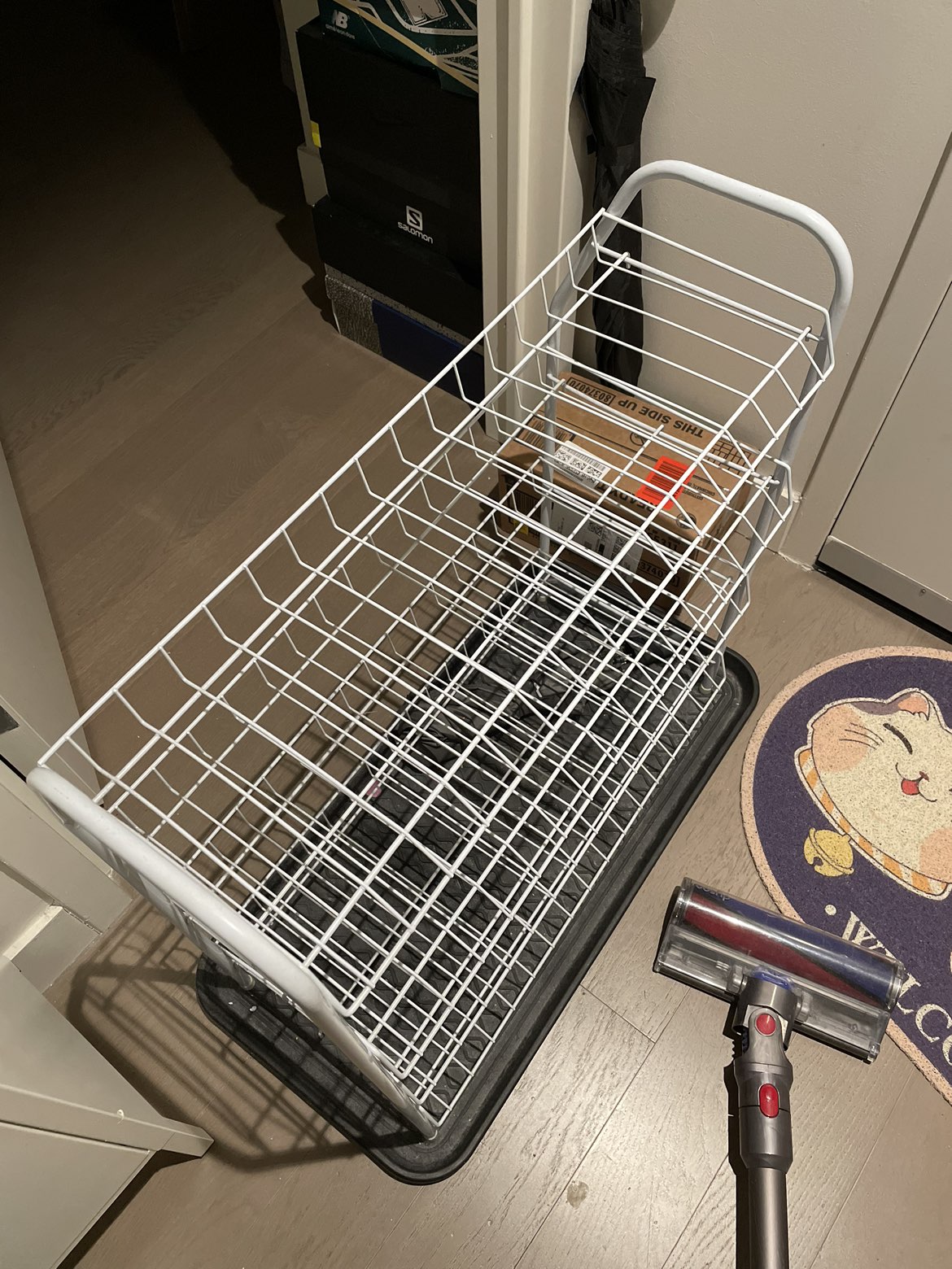 White shoe rack