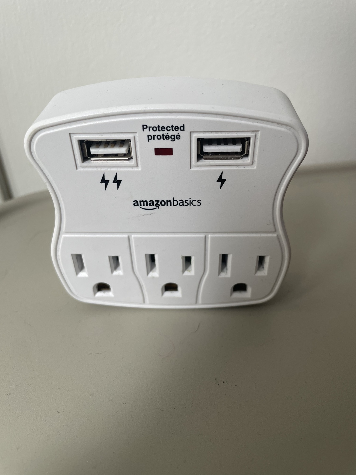 3-outlet, 2 USB wall mount surge protector thumbnail