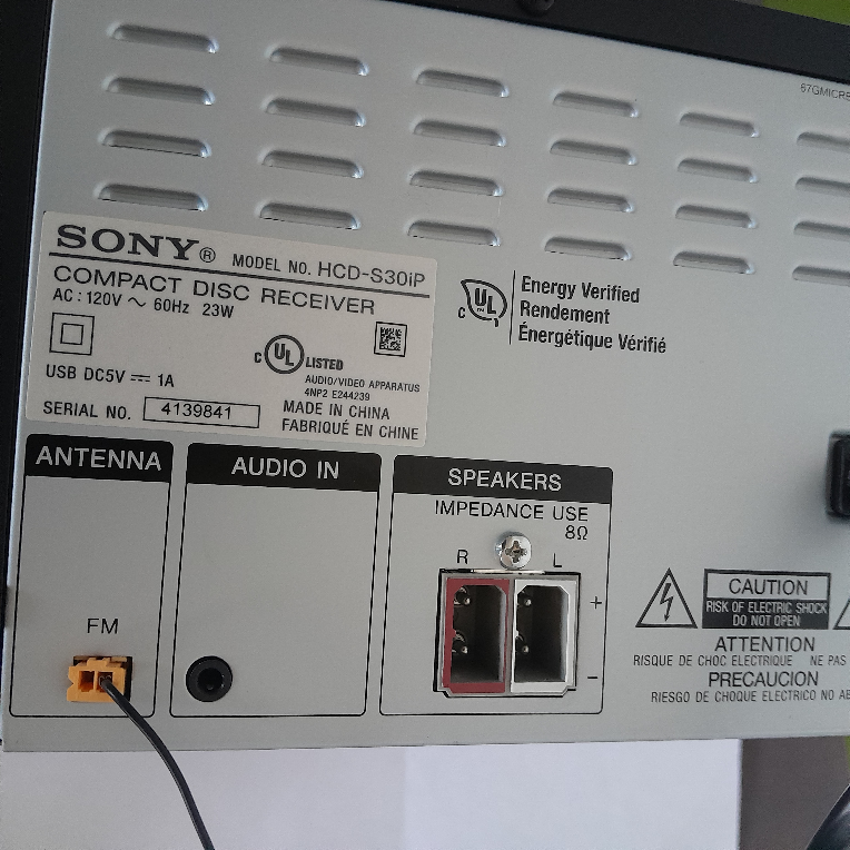 Sony HCD S30iP radio image indicator(4)