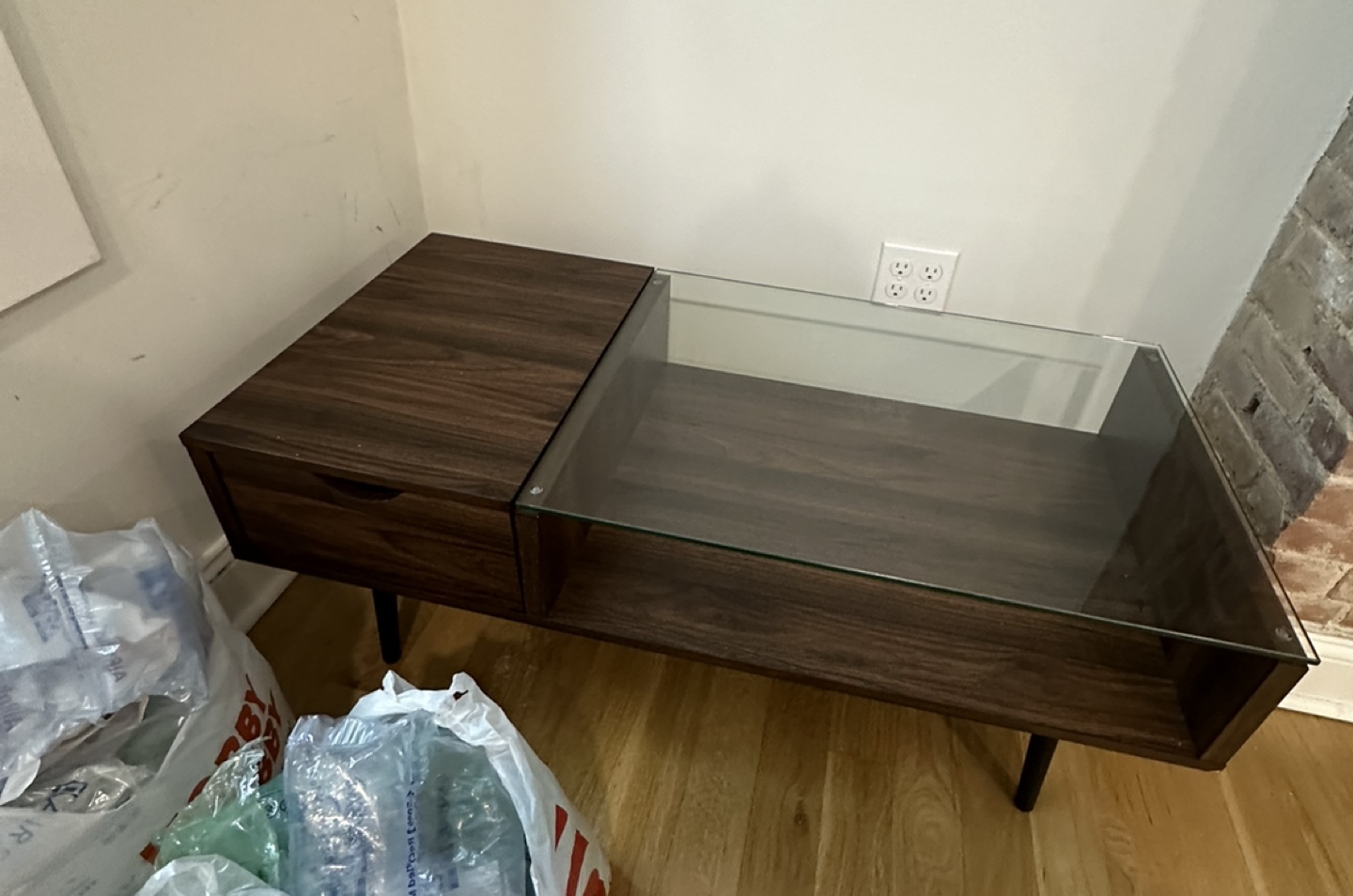Wood & Glass Coffee Table - photo 2