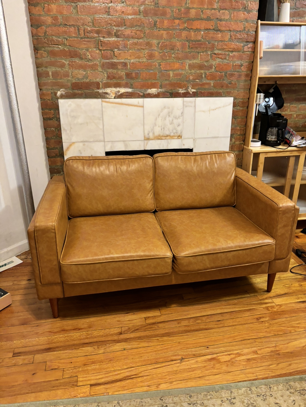 Vegan Leather Love Seat - Alpany Park - photo 3