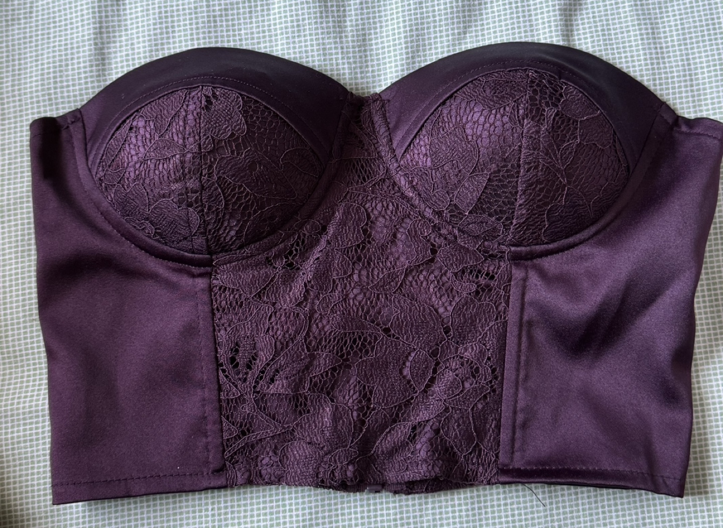 Brand new dark purple corset bustier