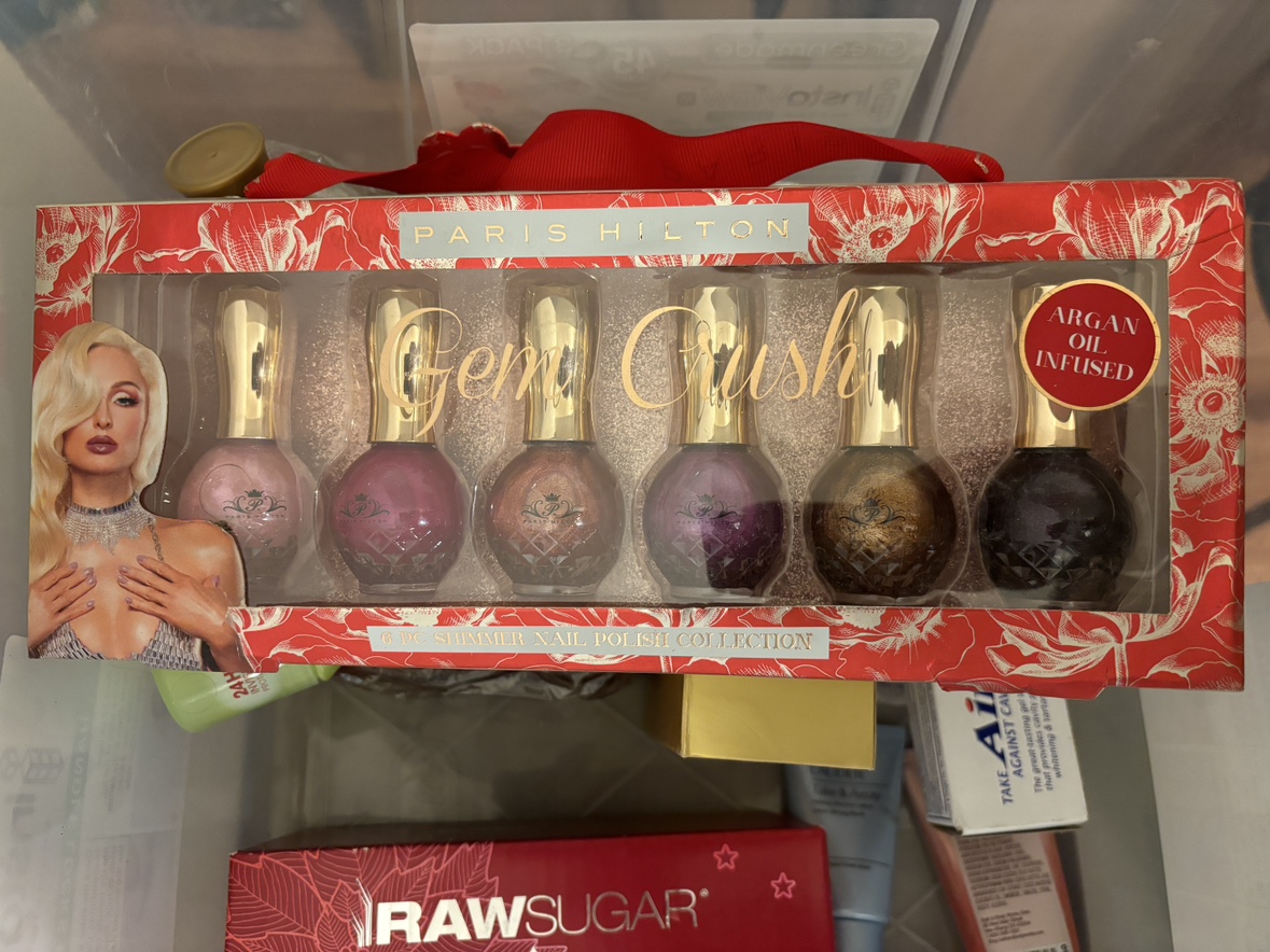Paris Hilton 6pc shimmer nail polish collection