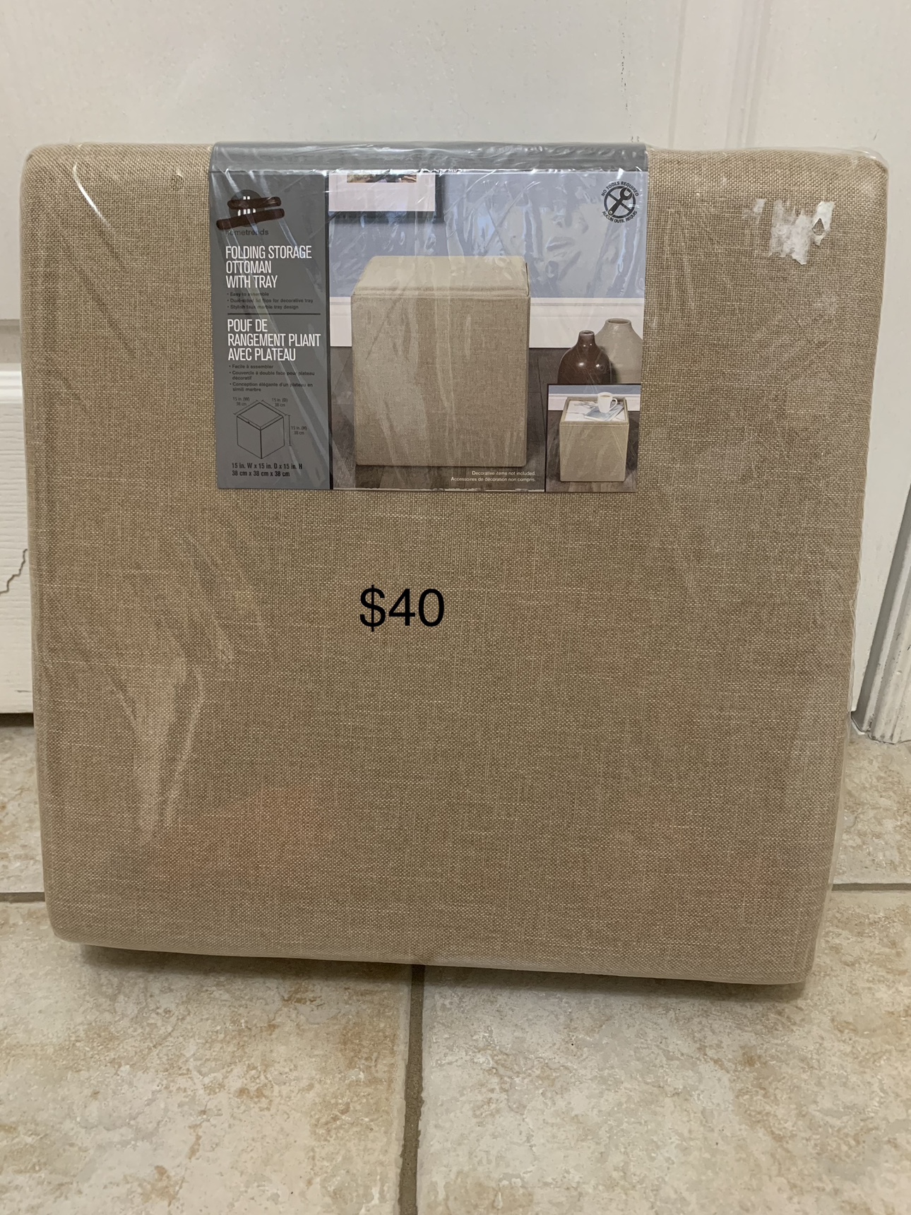 Brandnew folding storage ottoman,dining chairs 2 - photo 3