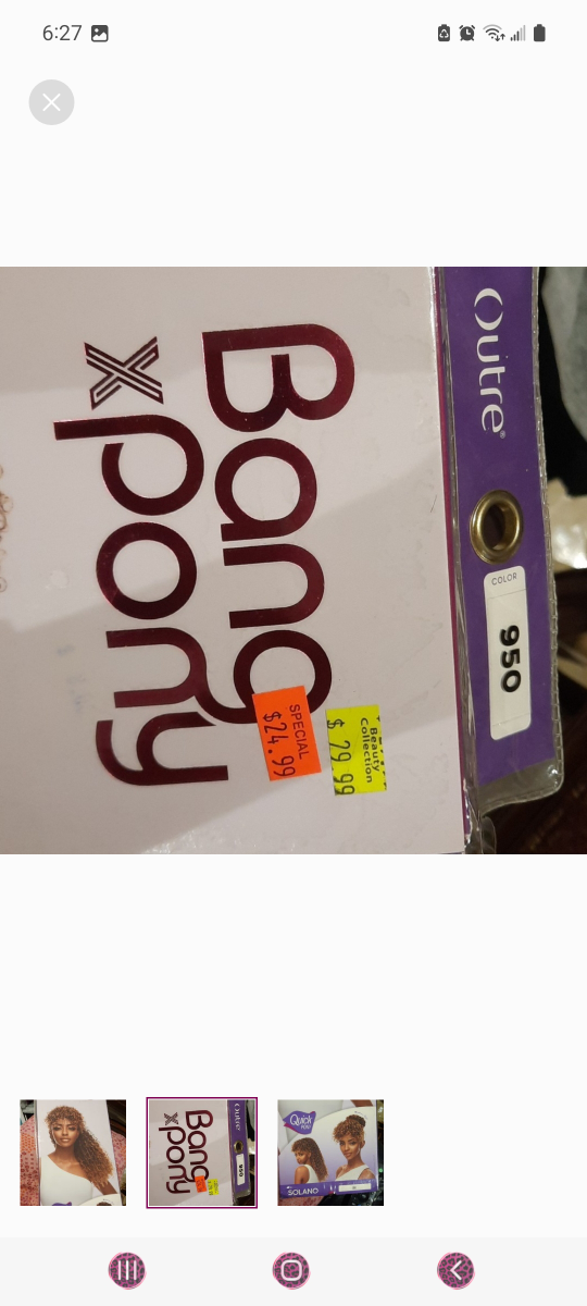 NIP QUICK LONG PONYTAIL BUN & BANGS BLONDE image indicator(2)