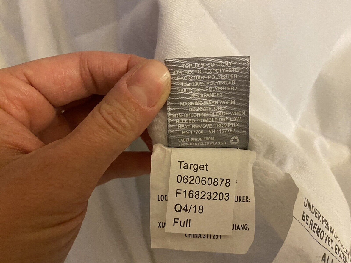 Target FULL Comfort Quilted Mattress Pad Stretch Grip Design image indicator(10)