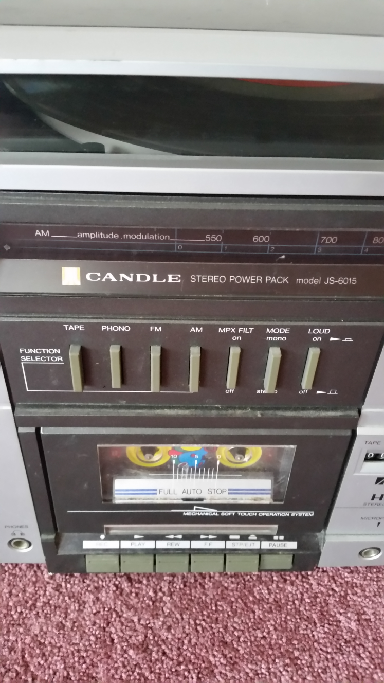 Candle, 70s Vintage Turntable, Radio and Cassette. image indicator(9)