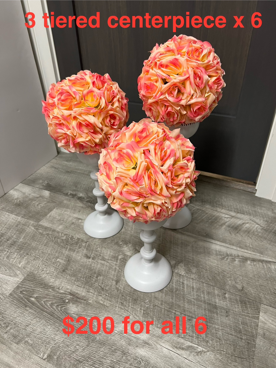 3 Piece Tiered Floral Centerpieces - photo 2