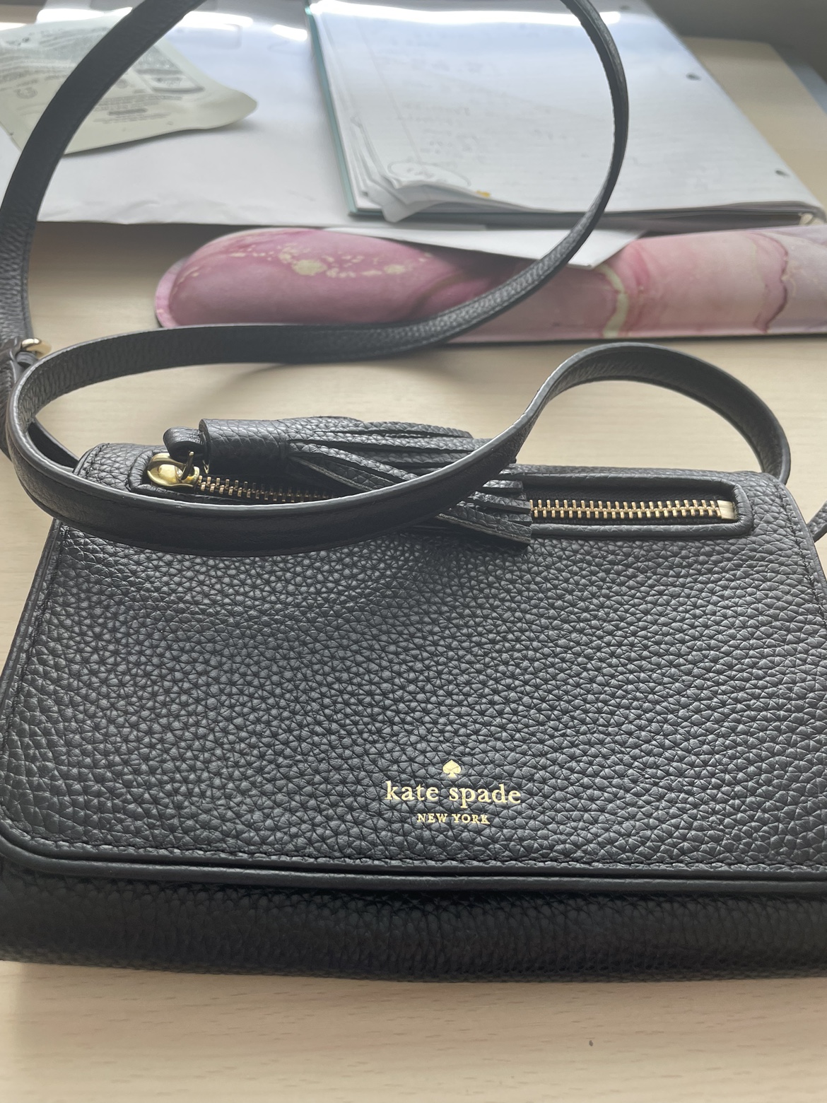Kate spade black purse thumbnail