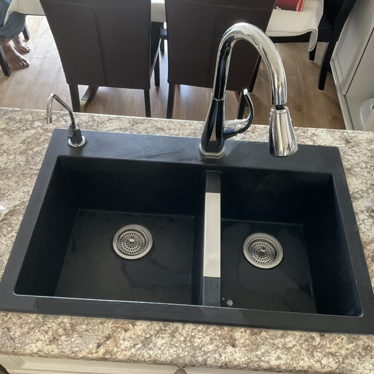Artika Black Double Bowl Sink with Faucet - SOLD - photo 4
