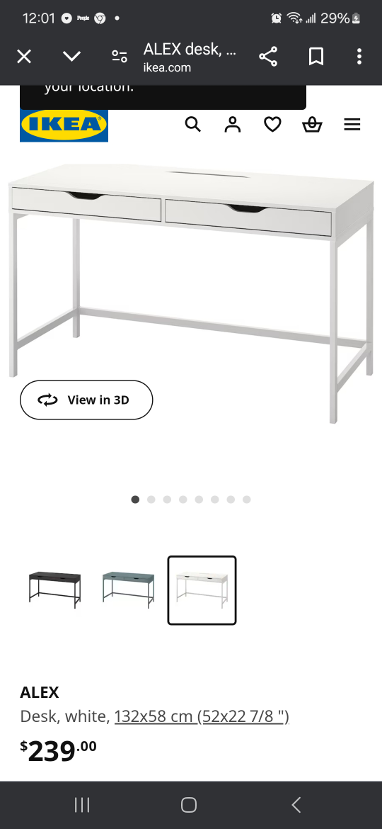 ikea Alex desk in almost new condition thumbnail