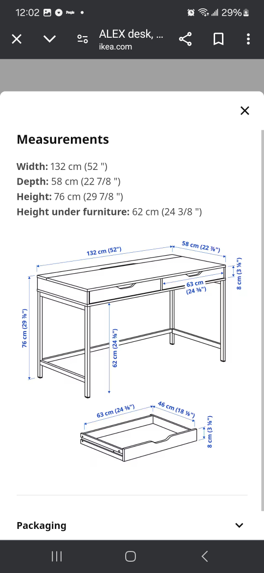 ikea Alex desk in almost new condition image indicator(2)