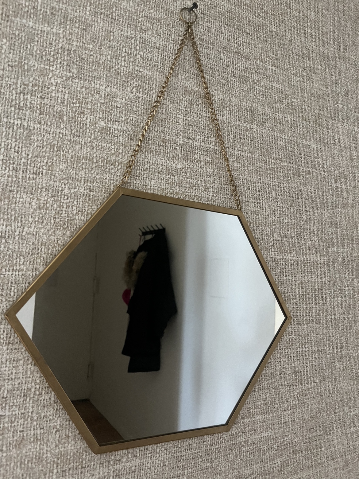 Gold Hexagon Mirror - photo 3