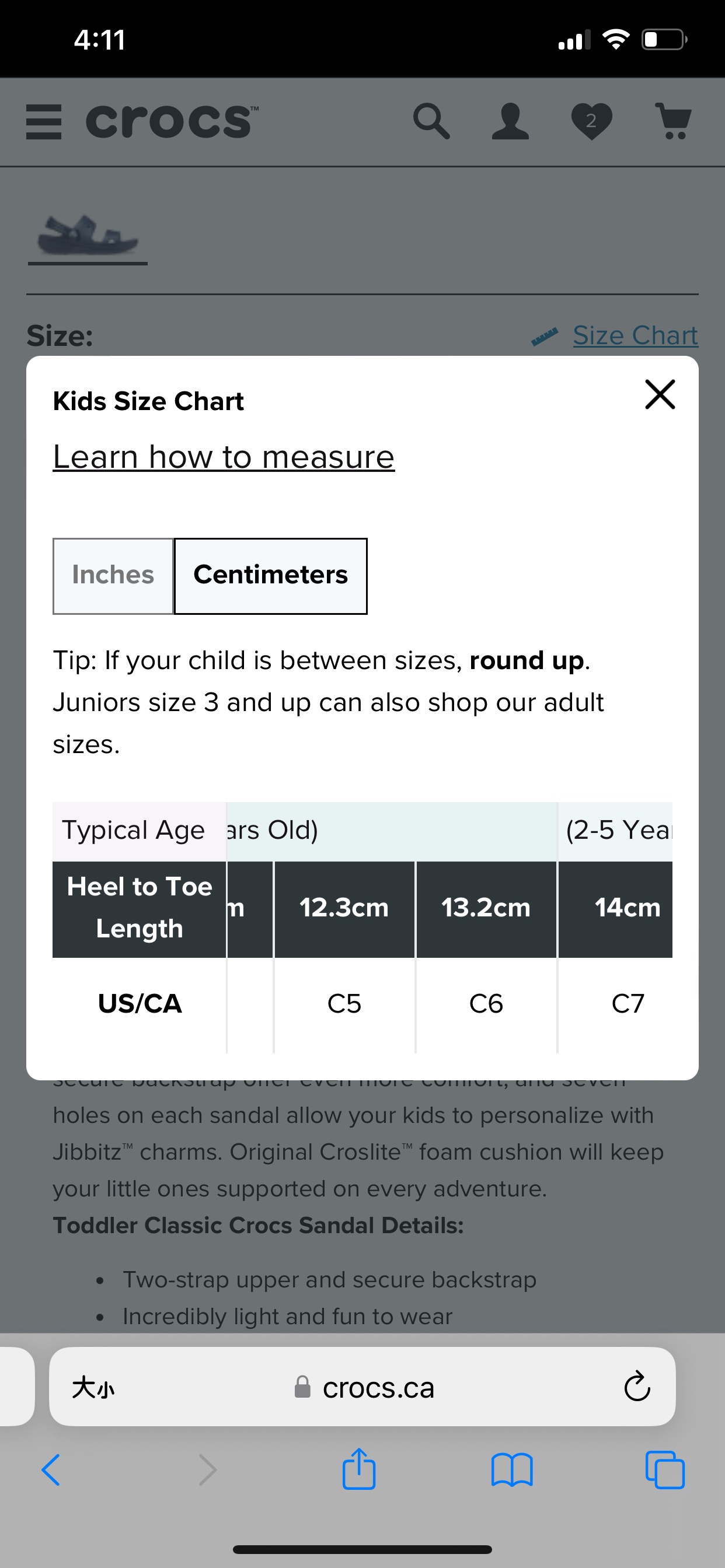 Brand new unboxed Toddler Classic Crocs Sandal image indicator(7)