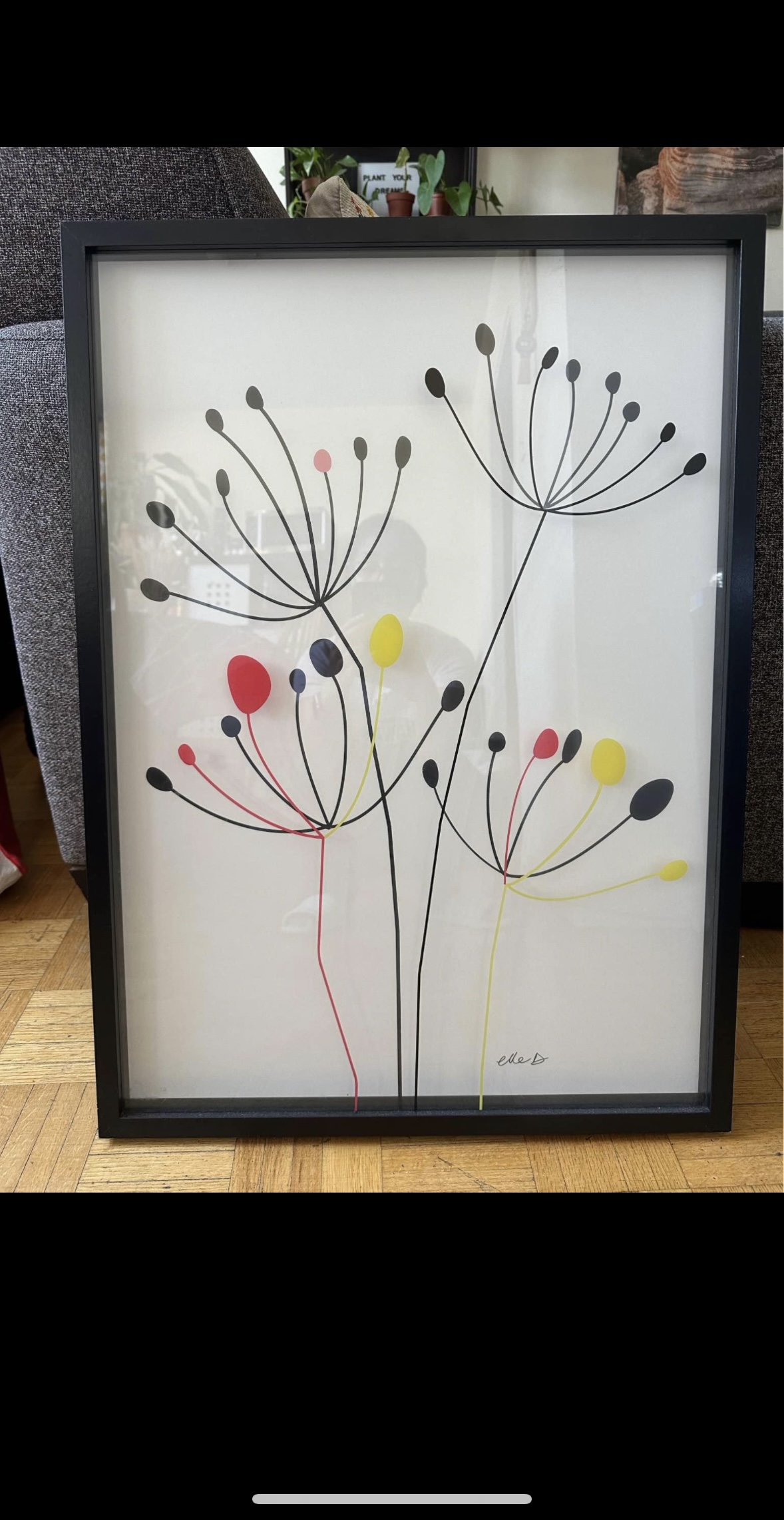 Ikea decorative frame, bild, dancing alliums - photo 2