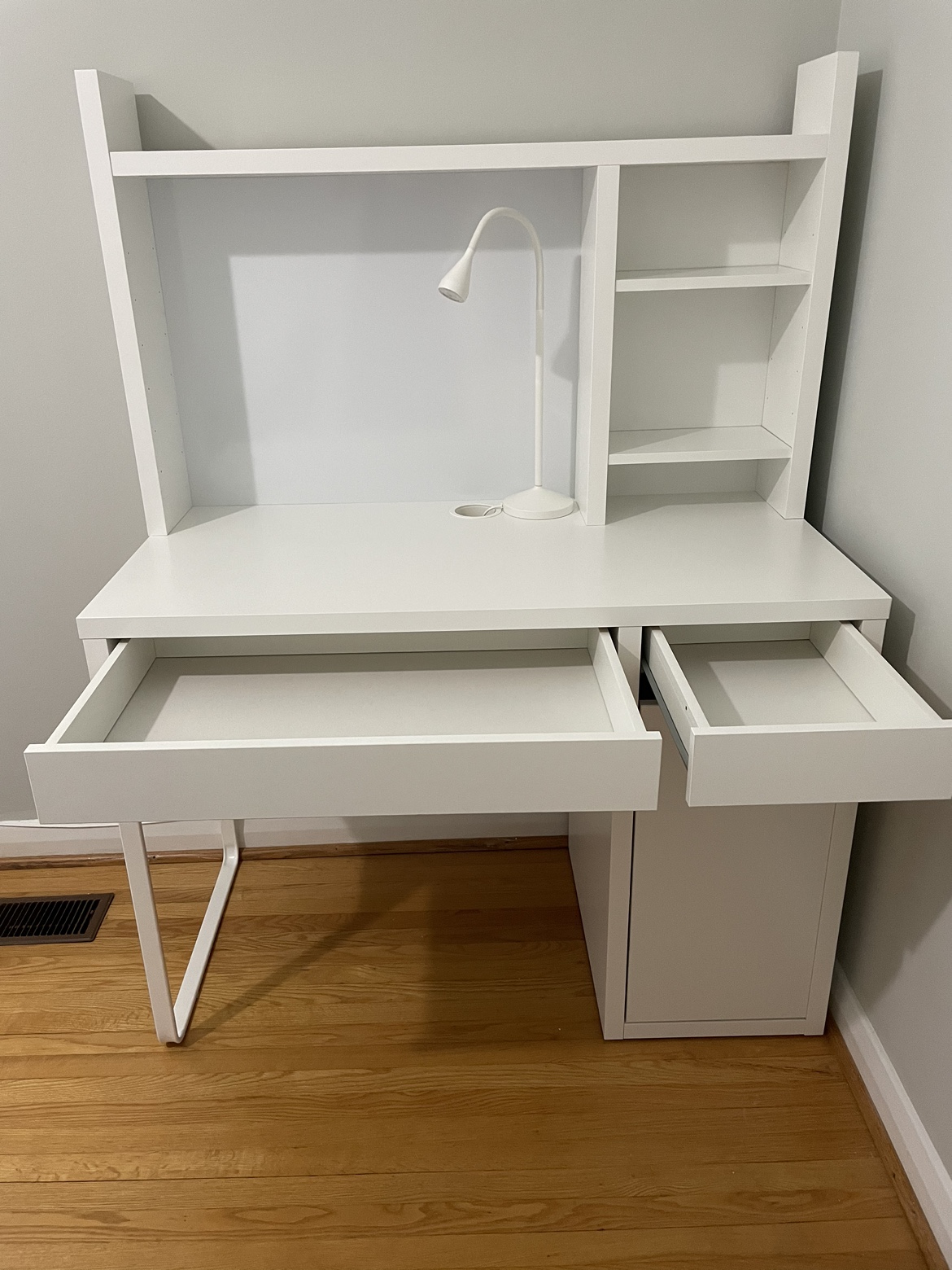 White IKEA Desk Micke + Chair image indicator(5)