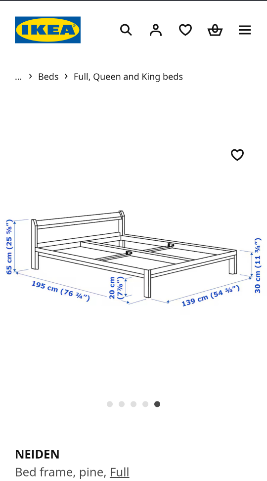FREE - IKEA Neiden full/double bed frame image indicator(2)