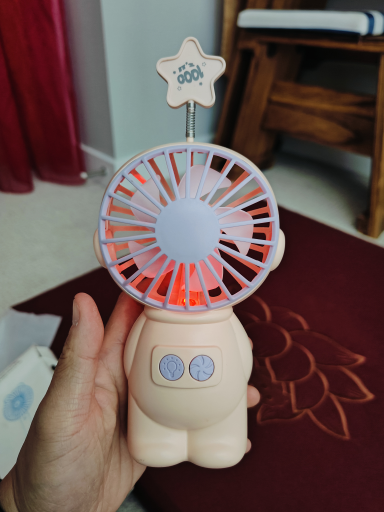 Brand New Portable Fan with USB Charge and Stand image indicator(6)