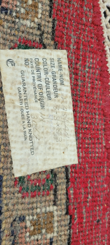 MOVING -  Kashan Round Red/Navy 100% Hand-knotted Wool Rug - photo 2