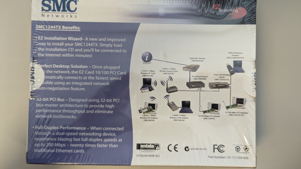 ⚽ SMC SMC1255TX-1 10/100Mbps PCI Adapter - photo 2