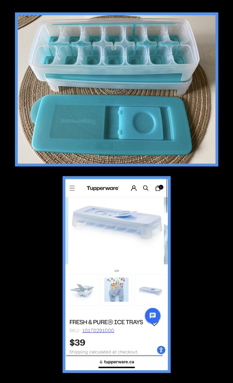 2 LIKE NEW TUPPERWARE ICE CUBE TRAYS