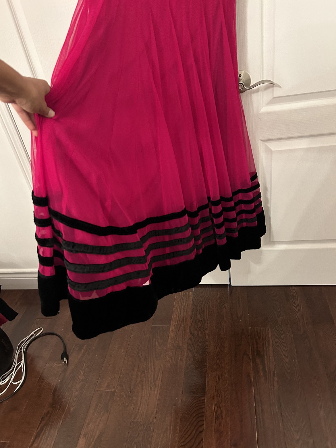 Gorgeous Velour and Beaded Magenta and Black Outfit image indicator(4)