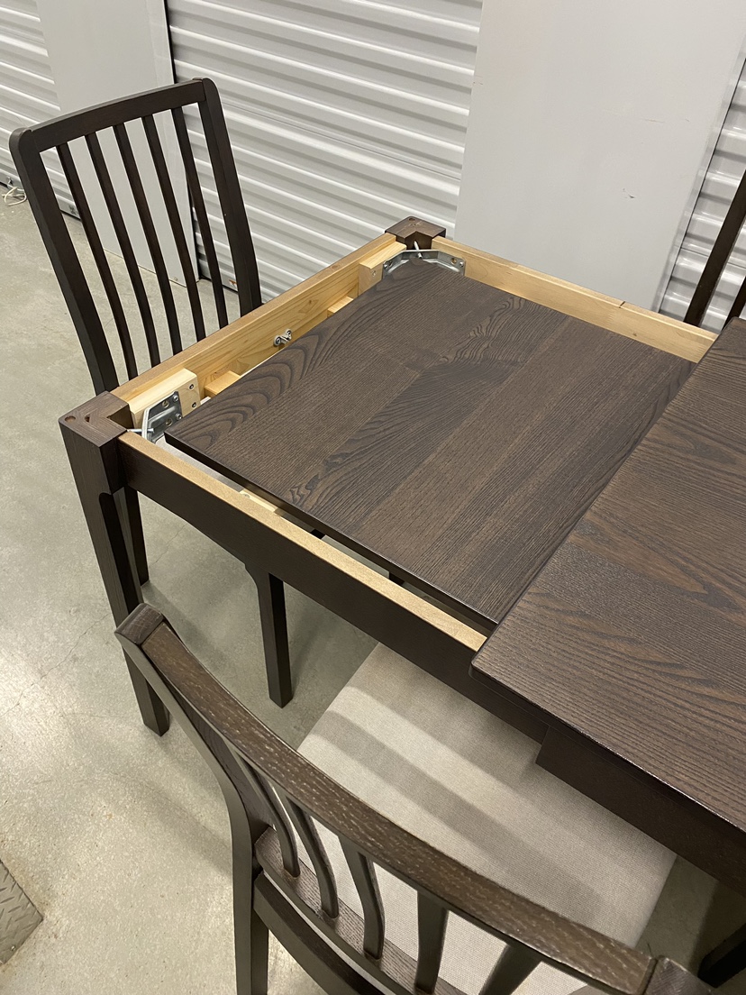 Can deliver—Ikea extendabley table and 6 chairs—Retail: $872. - photo 4