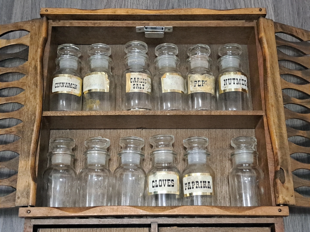 Vintage Spice Rack Wood 12 Jar Rack - photo 4