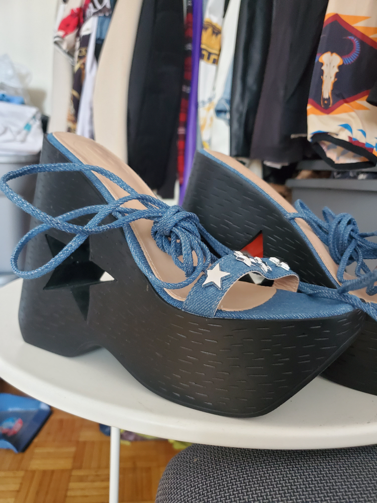 SUMMER SANDALS HEELS /9 size/ thumbnail