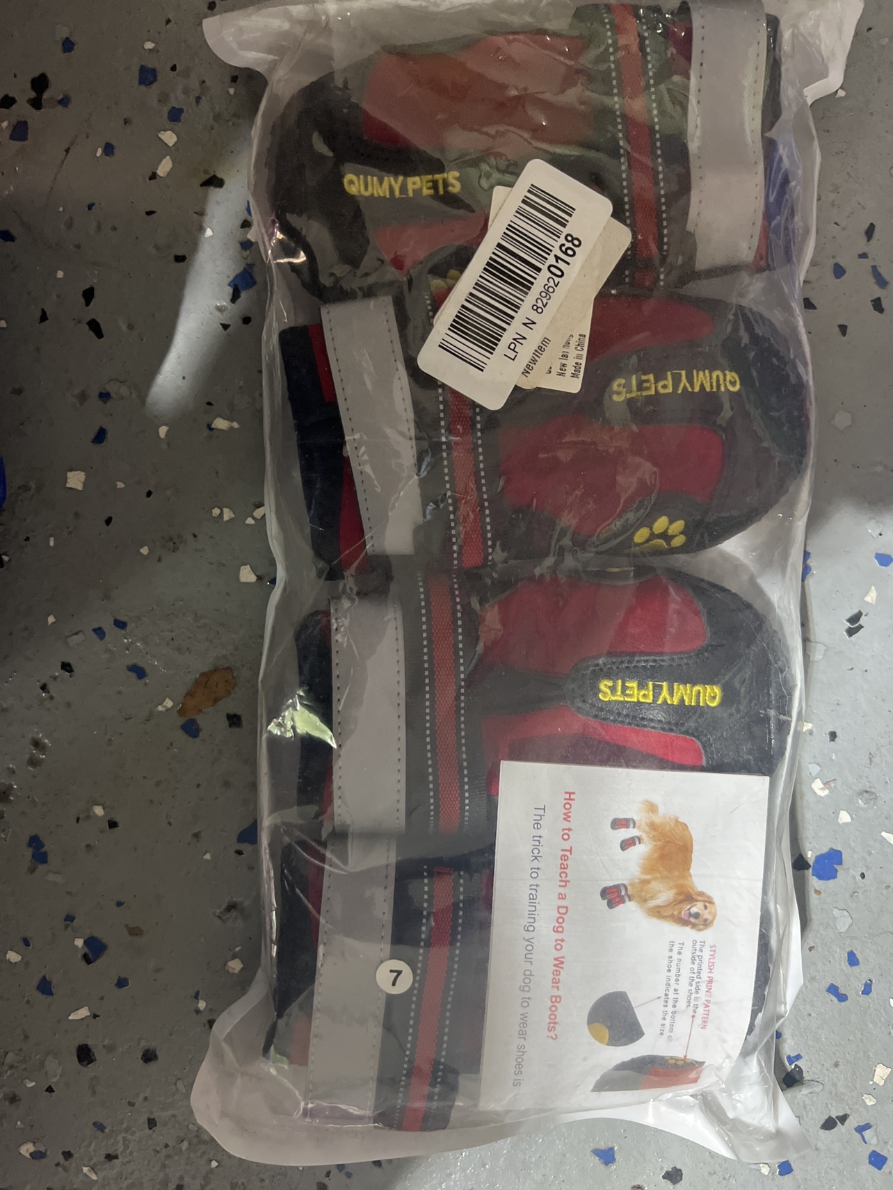 Dog boots size 7