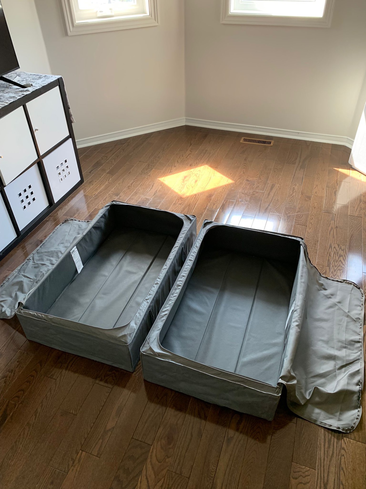 IKEA skubb storage cases dark gray