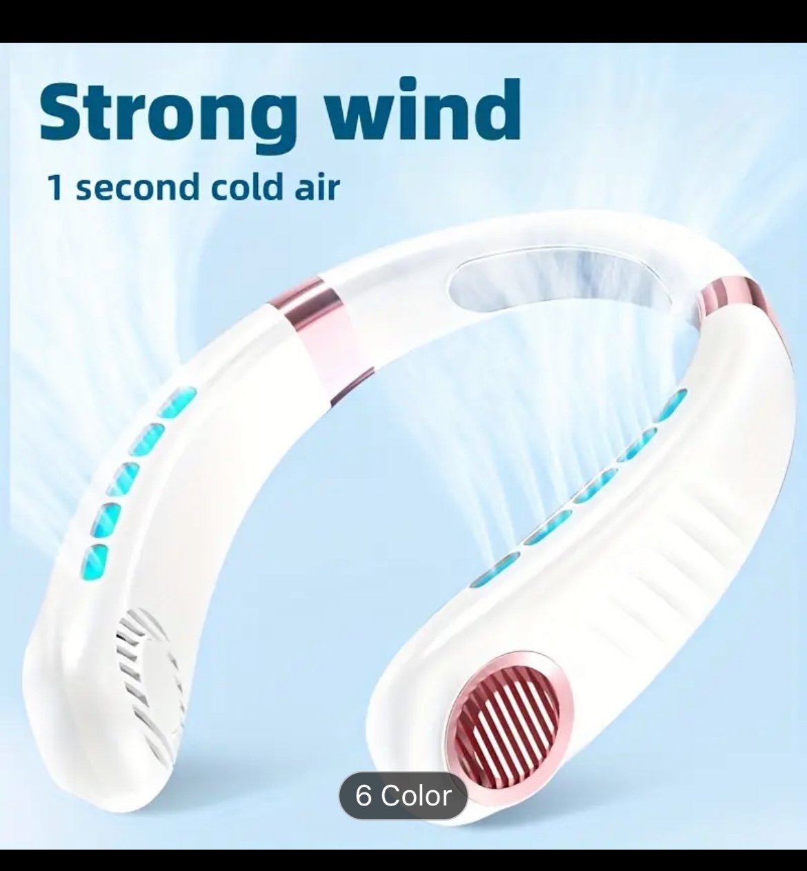 BNIB rechargeable Portable Neck Fan with Digital Display