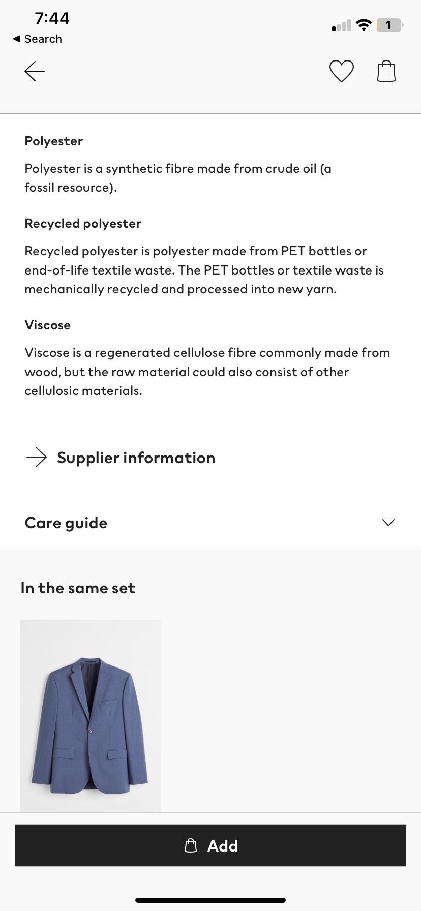 NWT H&M Grayish blue pants image indicator(9)