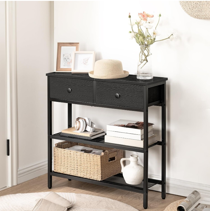 HOOBRO Console Table with 2 Drawers with 3-Tier Storage - photo 3