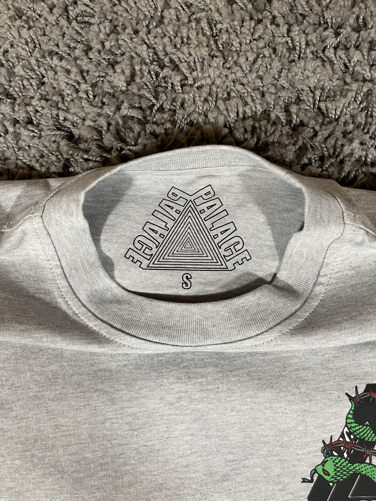 2020SS Palace Hesh Mit Fresh T-Shirt Tee Grey Marl Snake image indicator(5)