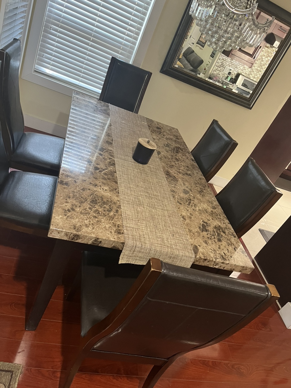Dining table with 6 chairs