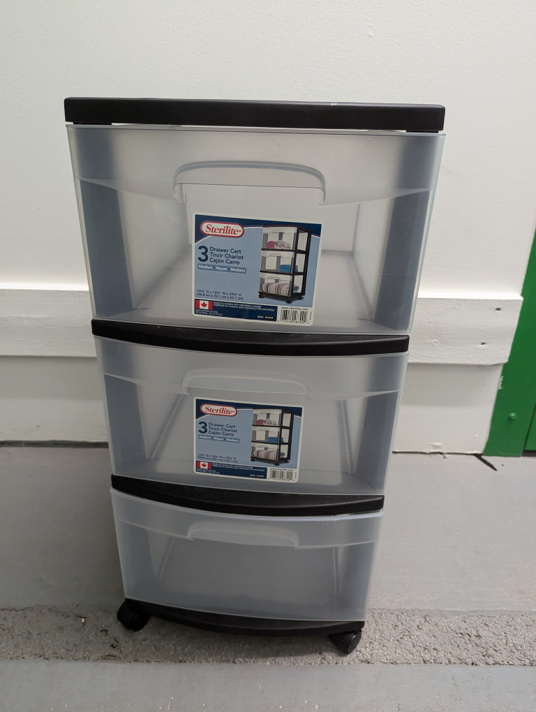 Plastic 3 Drawer Container