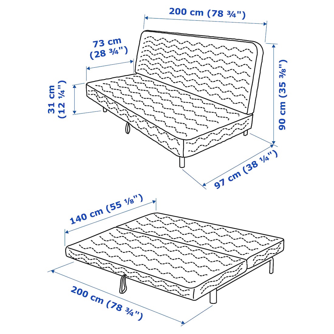 IKEA NYHAMN Sofabed, with pocket spring mattress image indicator(4)