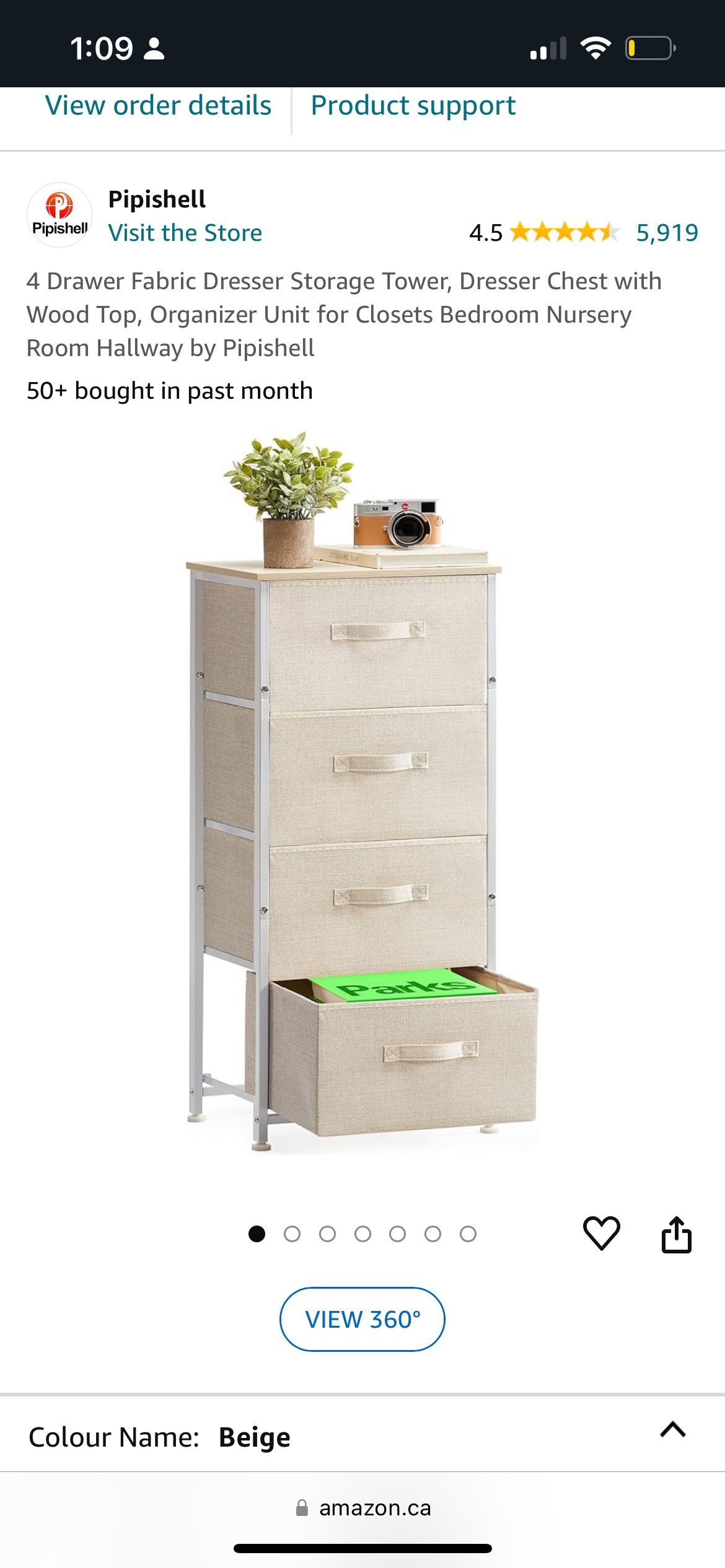 Amazon Drawer Fabric Dresser Storage - photo 3