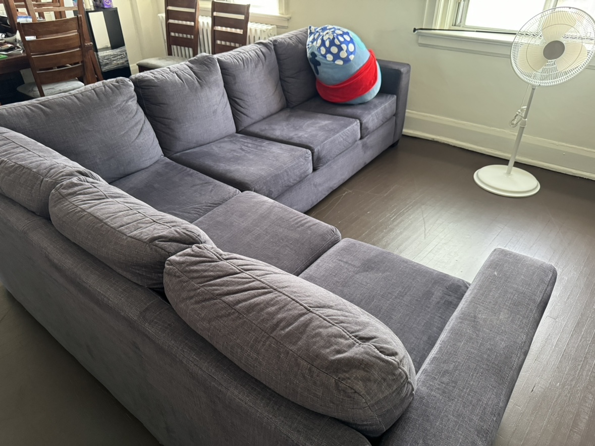 L couch , pet free and steam cleaned - photo 5